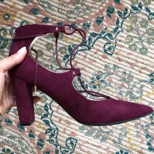 Velvet Strappy high heels